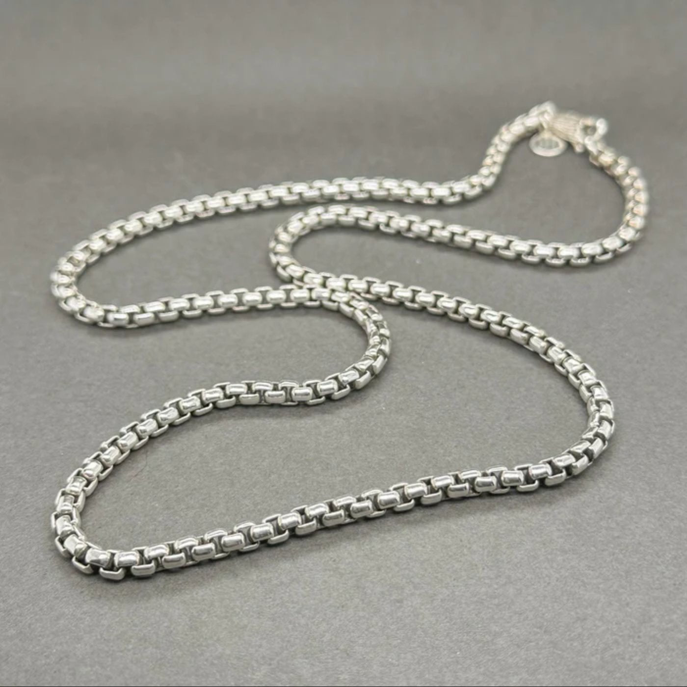 925 Silver Round Box Chain - Sterling Silver Chain - Box Chain Necklace - CUBAN