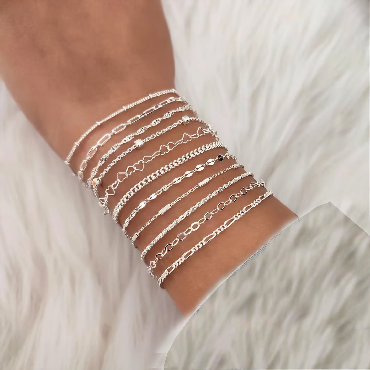 925 sterling silver chain link bracelet - CUBAN