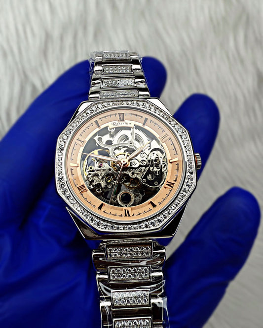 925 Silver Watch – Ultra‑Trendy, Covered in CZ, Luxury Hip‑Hop Statement