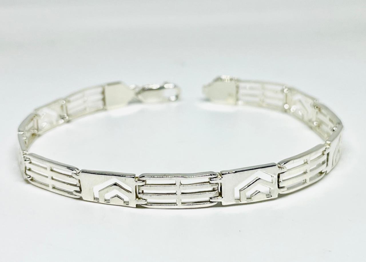 925 Solid Sterling Silver Greek Key Bracelet for Men-Real silver Bangle, Classic Men's Bracelet, Handmade Men's Jewelry, Waterproof silver Bracelet Men