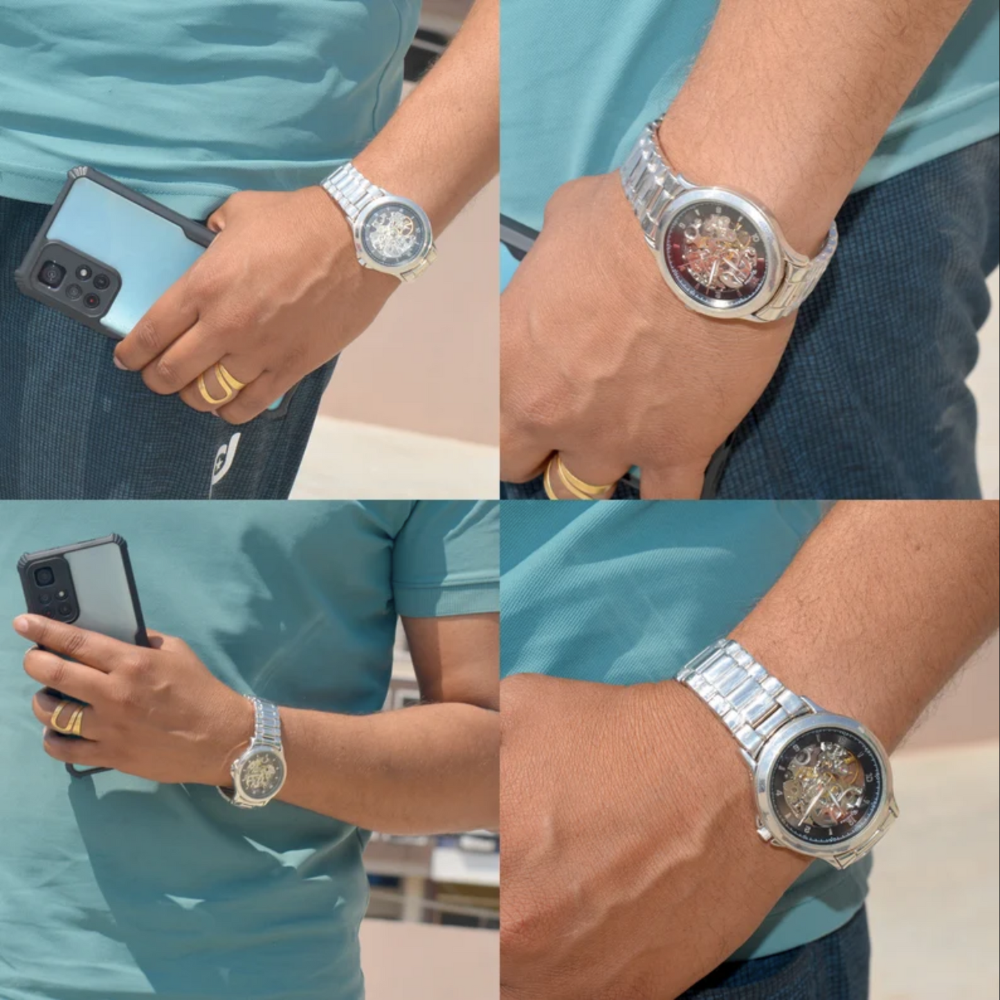Real Silver watch Men