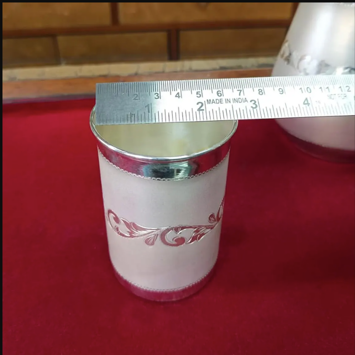 999 Fine Silver Drinking Glass, Engraved Silver Water Cup, Elegant Traditional Tumbler, Luxury Gift for Him or Her