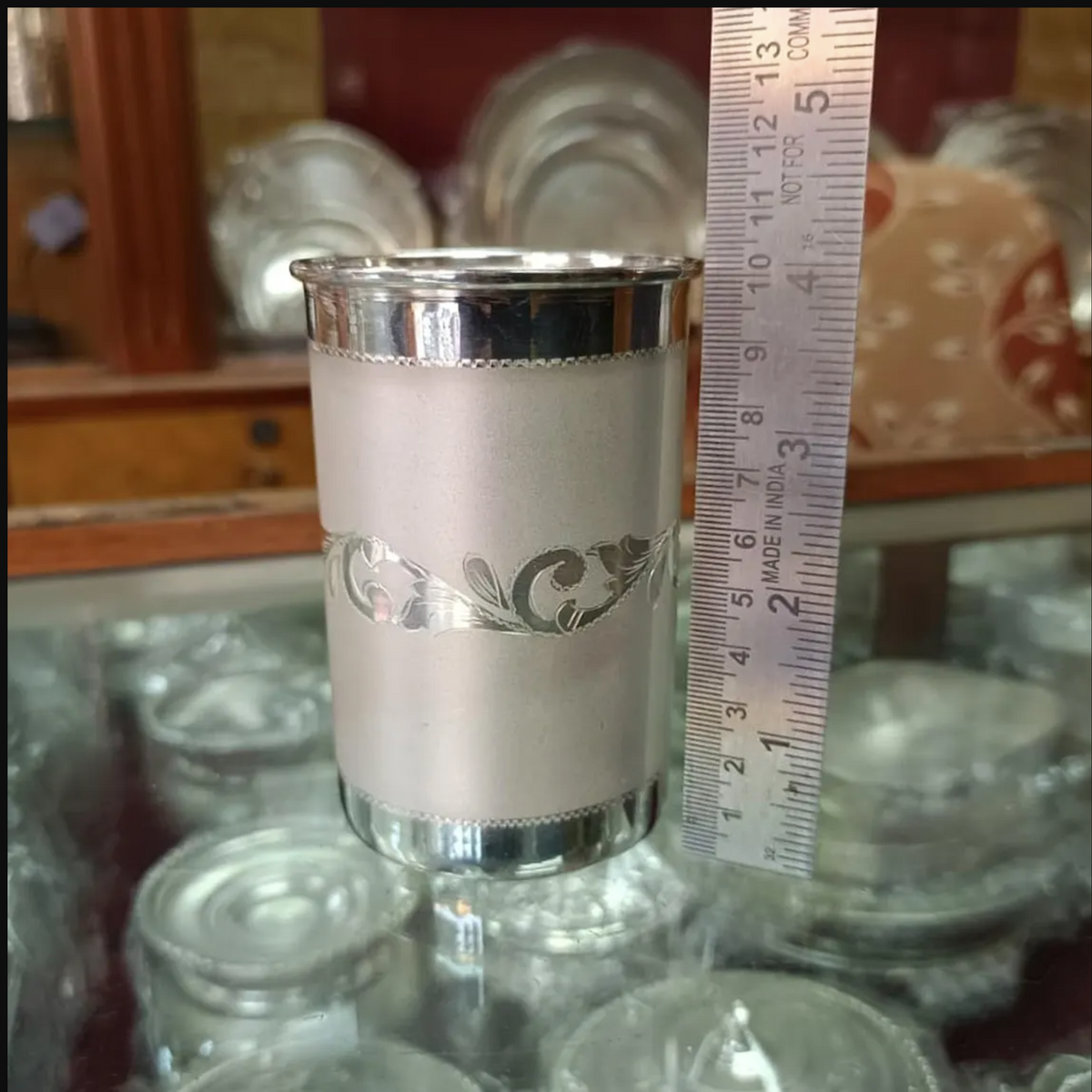 999 Fine Silver Drinking Glass, Engraved Silver Water Cup, Elegant Traditional Tumbler, Luxury Gift for Him or Her