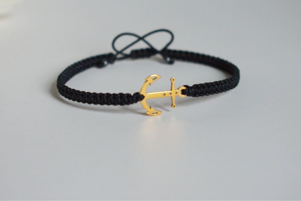 Anchor Bracelet- Protection and Good Luck, Nautical Minimal Bracelet(1)