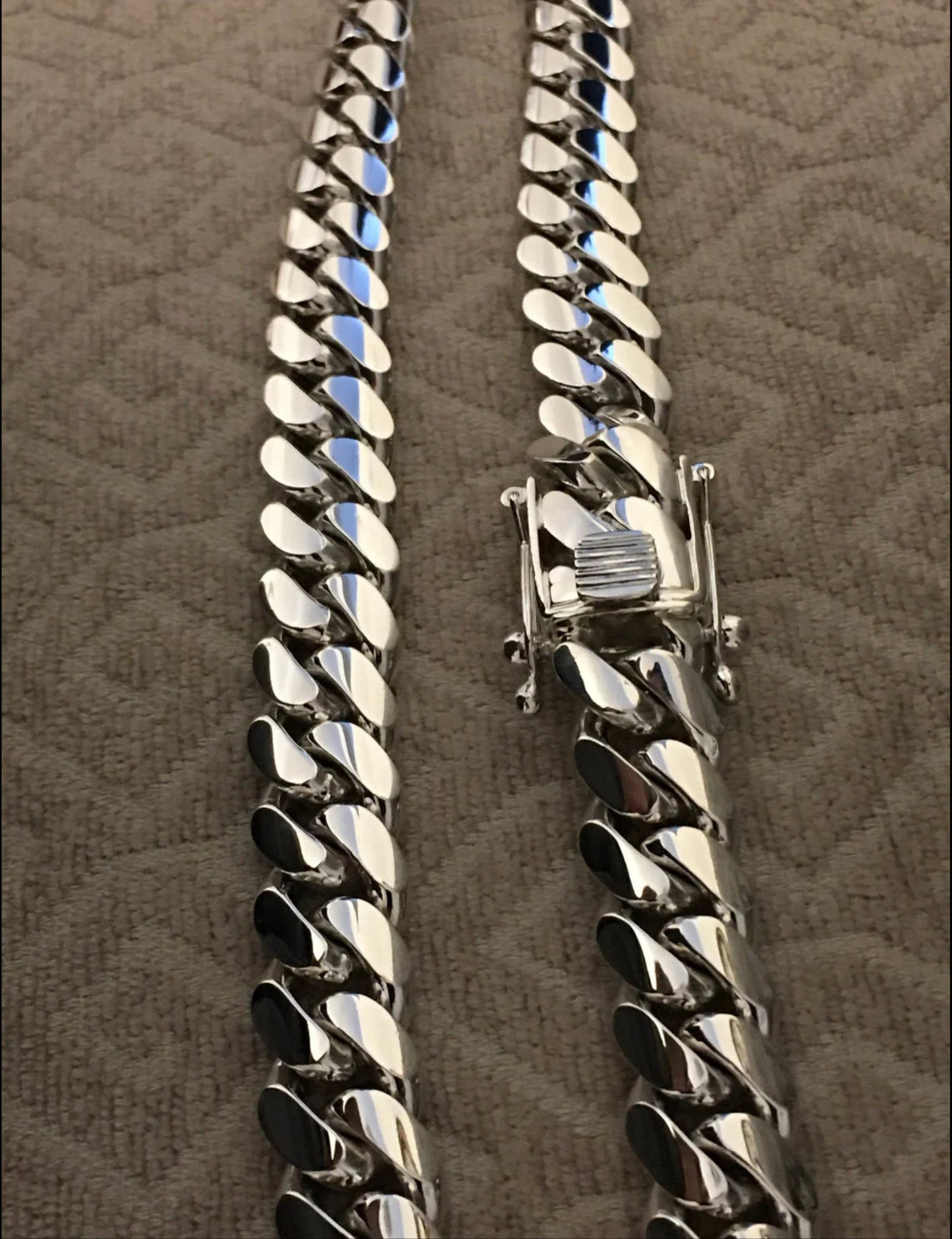 Men's pure solid silver 925 hand made cuban link