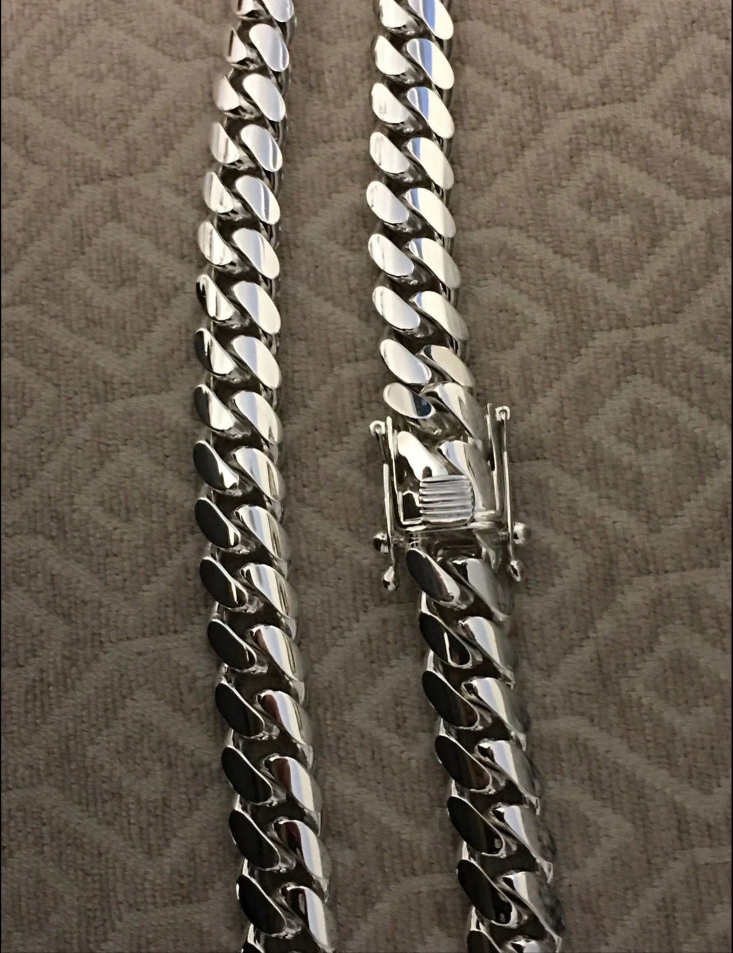 Men's pure solid silver 925 hand made cuban link