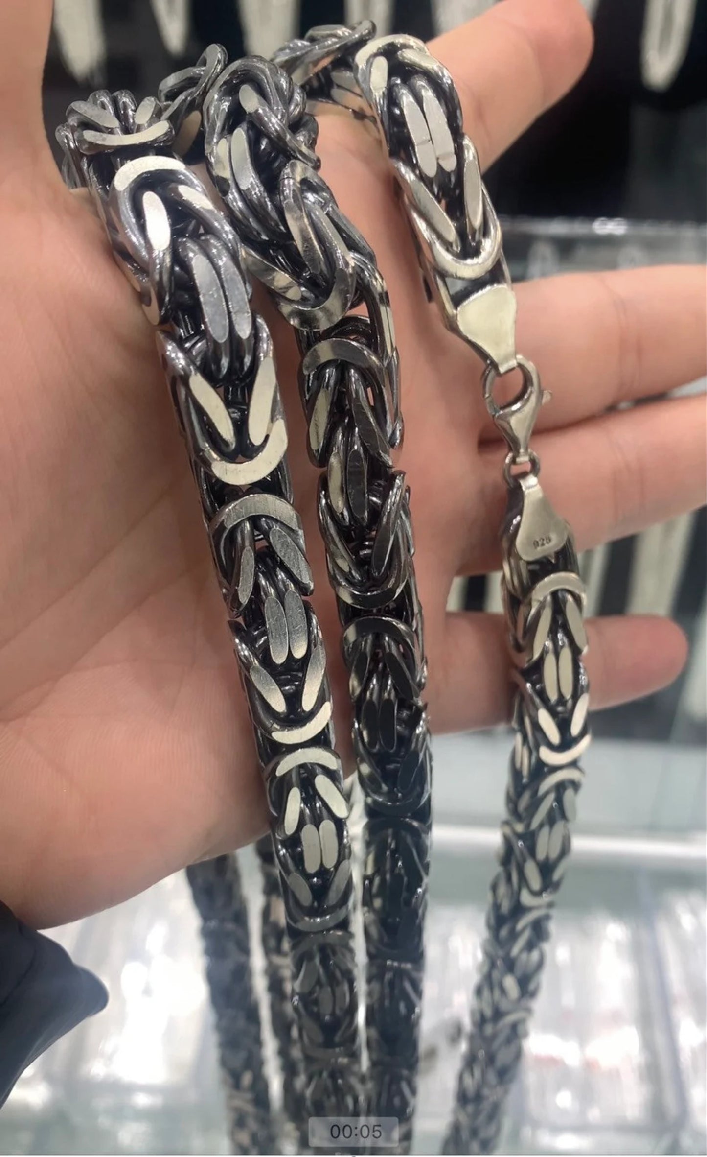 7mm Heavy Silver Mens Chain