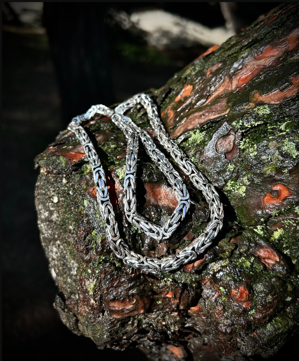 Byzantine Chain Necklace Men's - Real 999 Solid Silver - Heavy King Chain