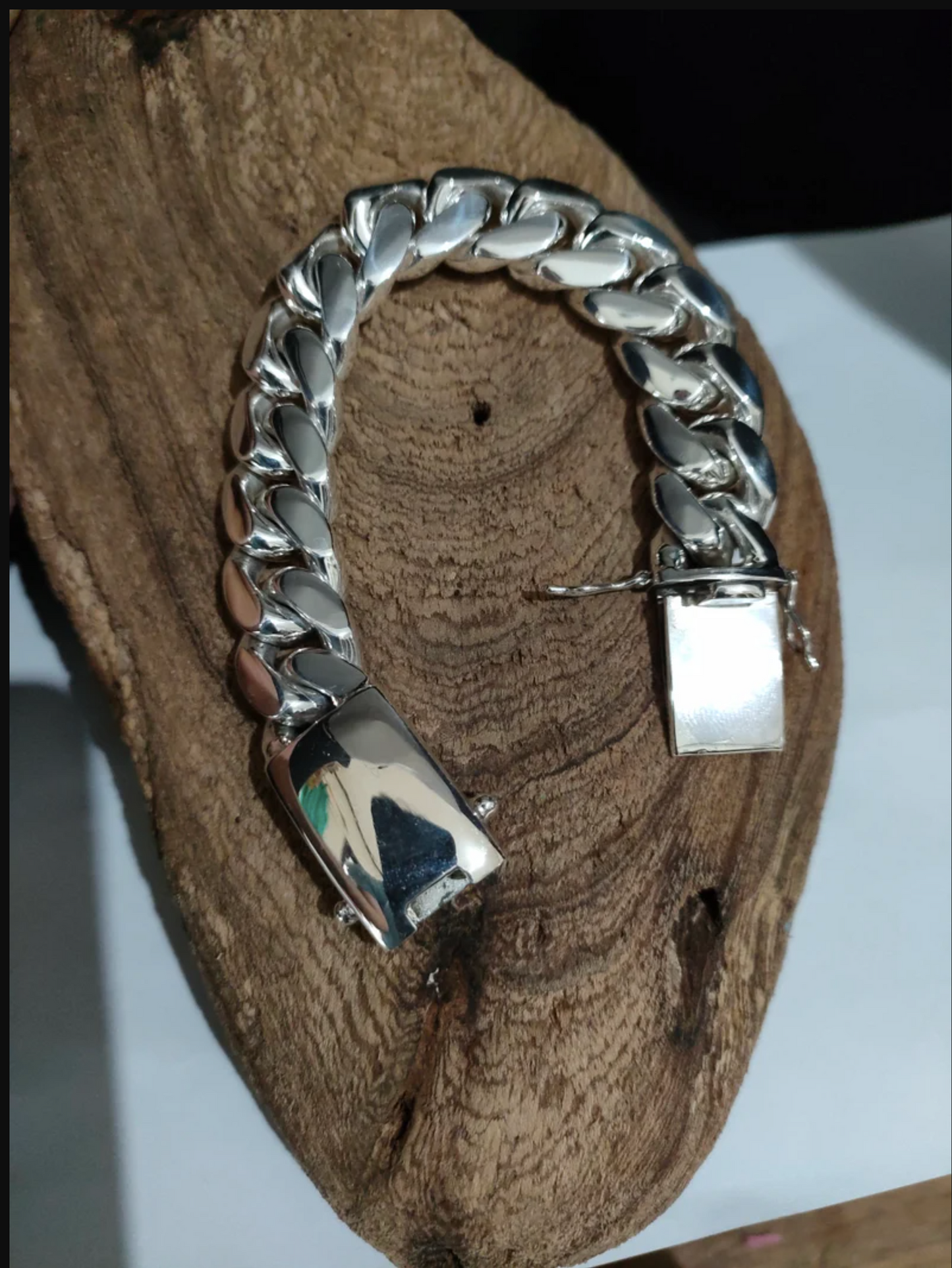 Heavy Cuban Link 925 Sterling Silver Bracelet