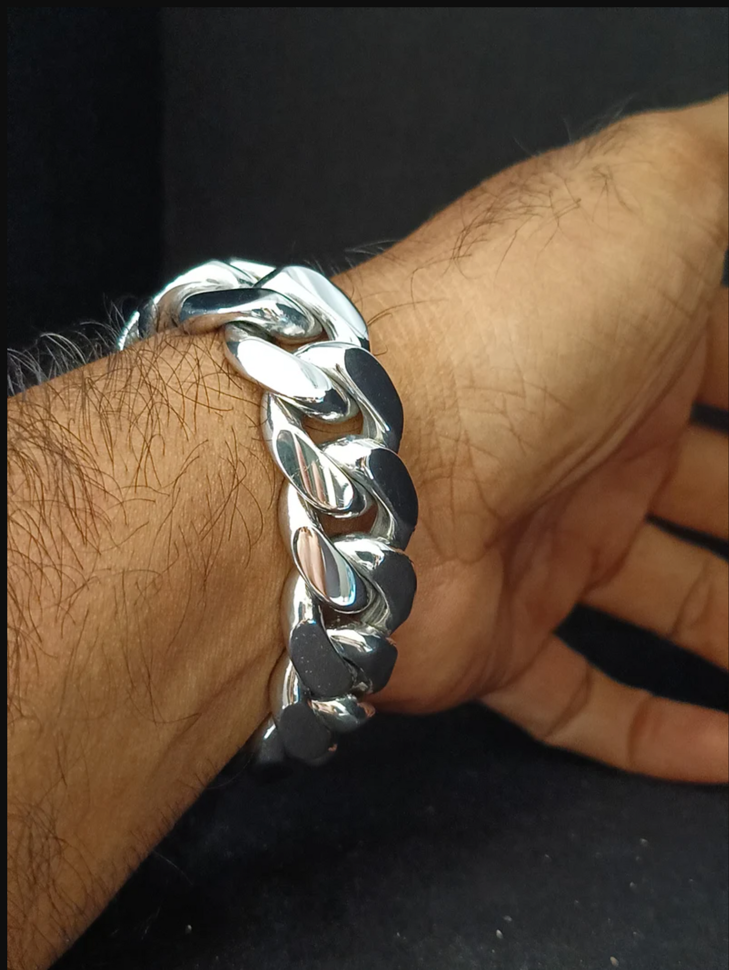 Heavy Cuban Link 925 Sterling Silver Bracelet