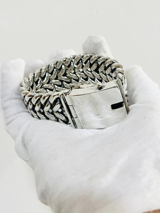 Mexican Garibaldi Link Bracelet , Unique & Heavy Design