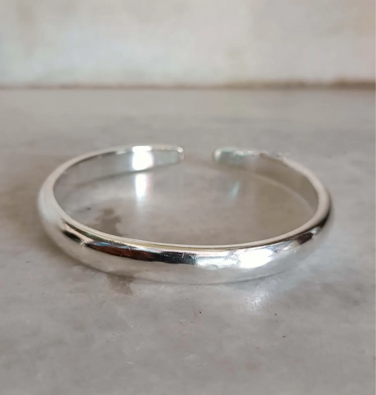 Classic 925 Silver Cuff Bracelet for Men – Bold, Masculine & Handcrafted