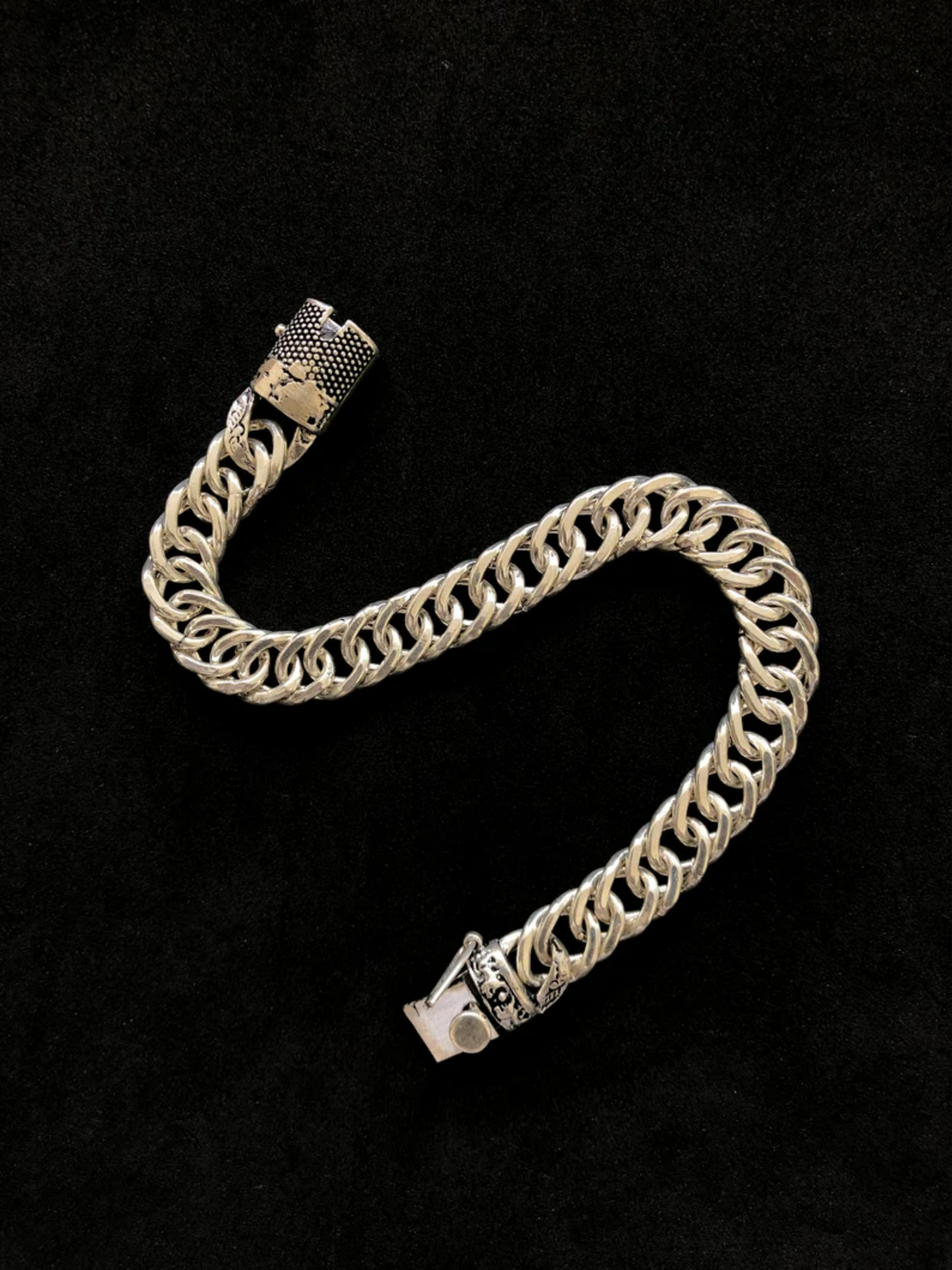 Curb Chain Bracelet-925 Sterling Silver Bracelet-Cuban Link Silver Bracelet