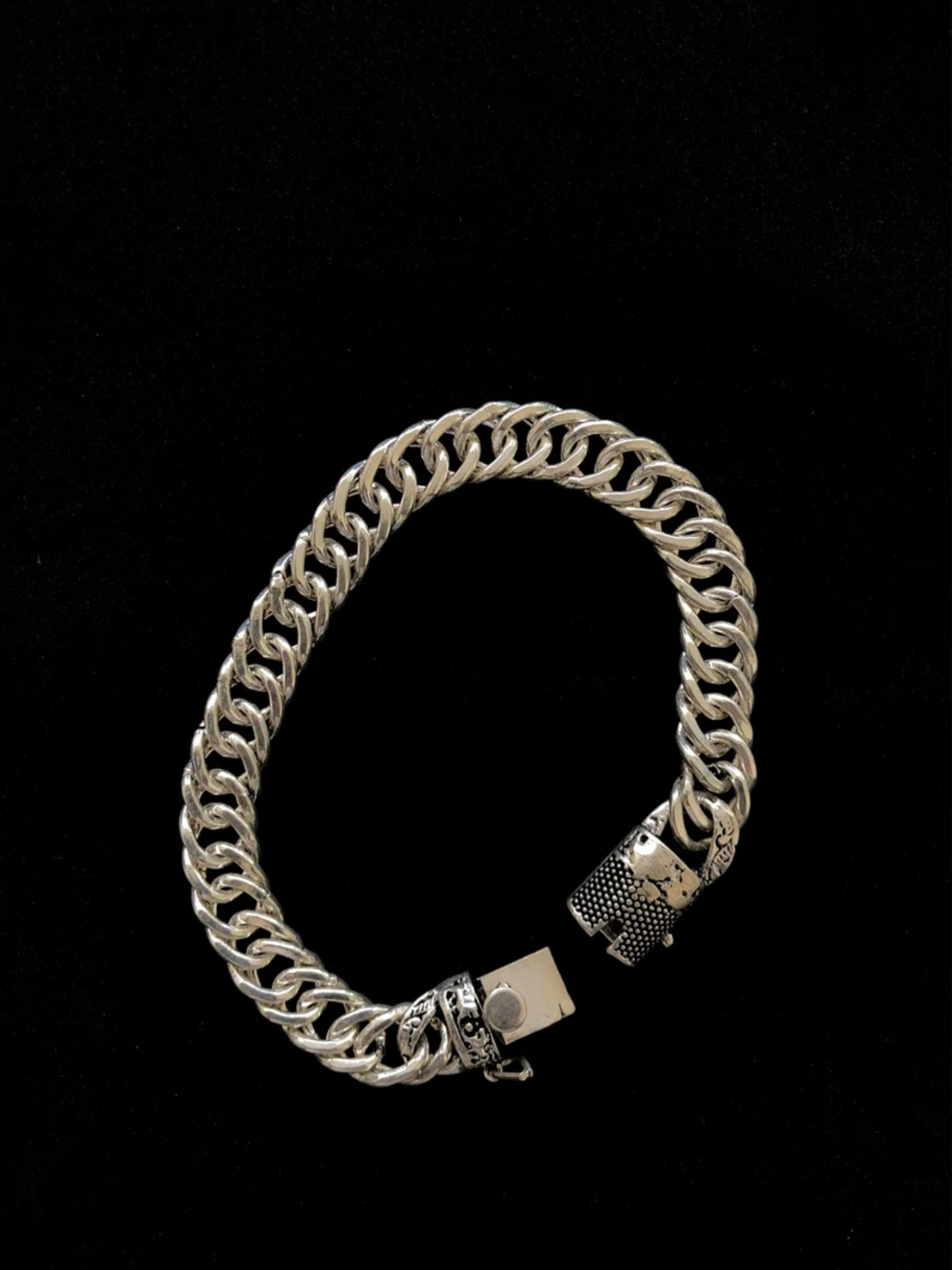 Curb Chain Bracelet-925 Sterling Silver Bracelet-Cuban Link Silver Bracelet