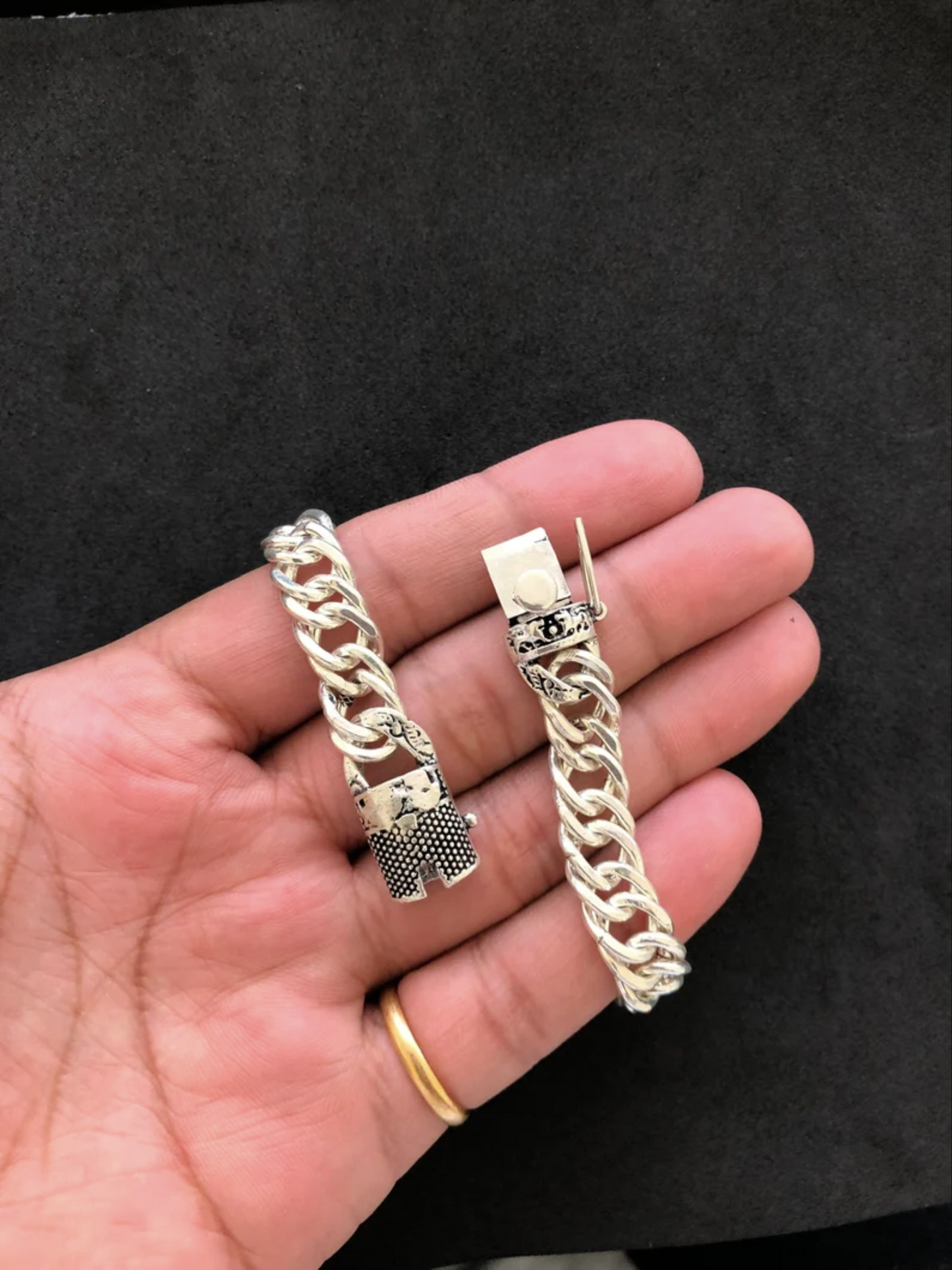 Curb Chain Bracelet-925 Sterling Silver Bracelet-Cuban Link Silver Bracelet