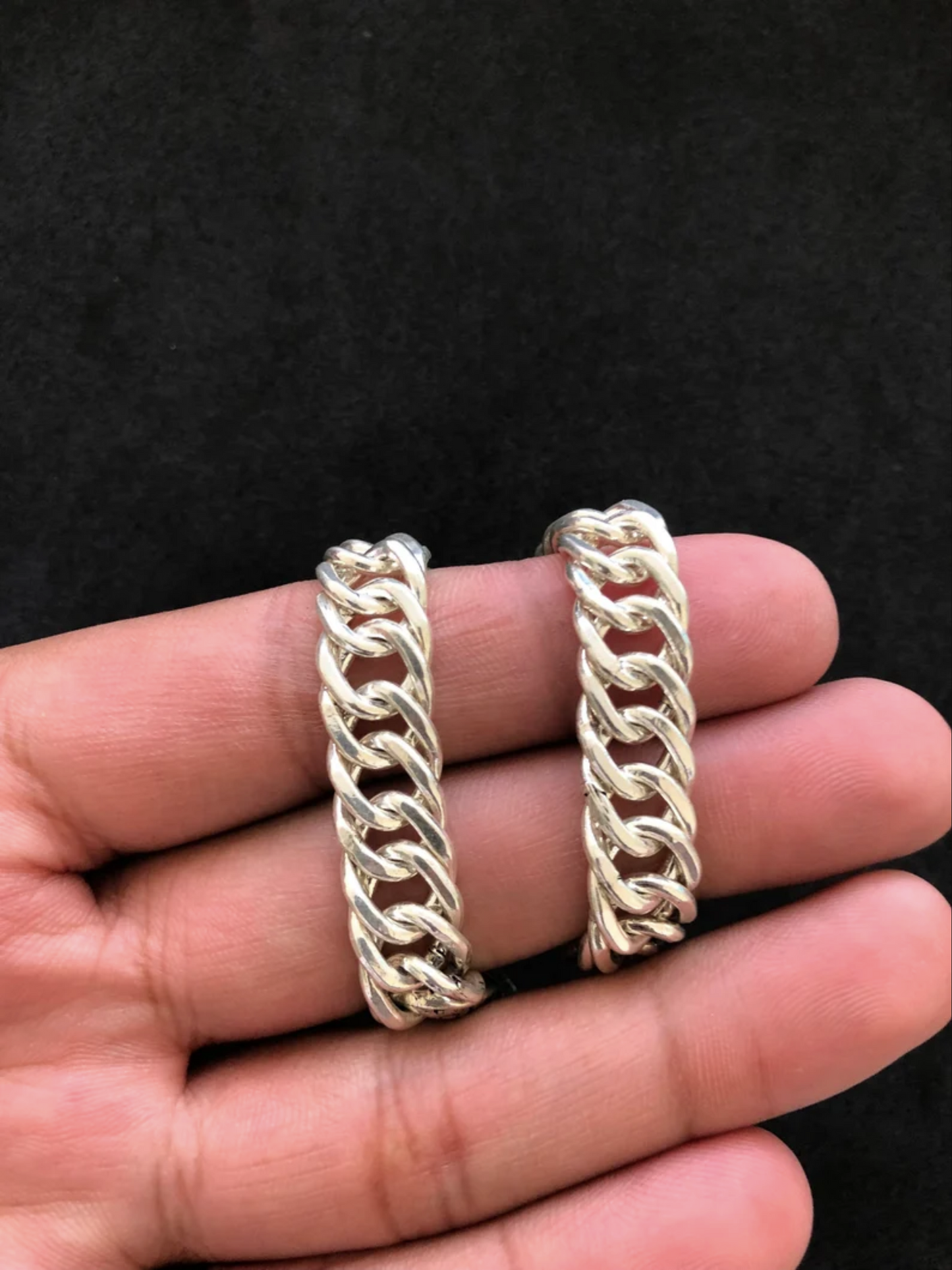 Curb Chain Bracelet-925 Sterling Silver Bracelet-Cuban Link Silver Bracelet