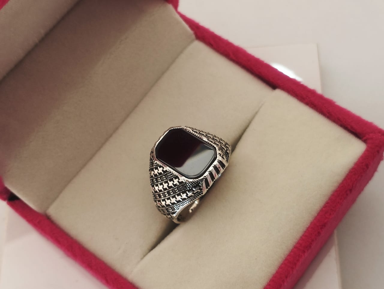 Mens Black Onyx Ring