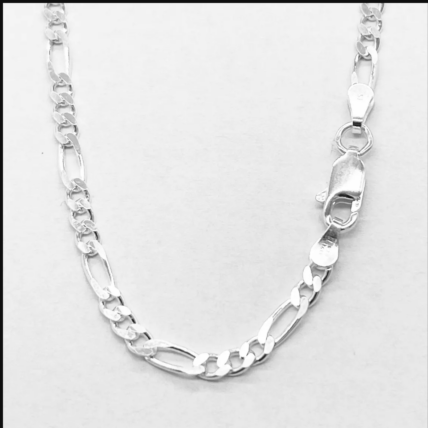 Figaro Link Chain Men 925 Silver