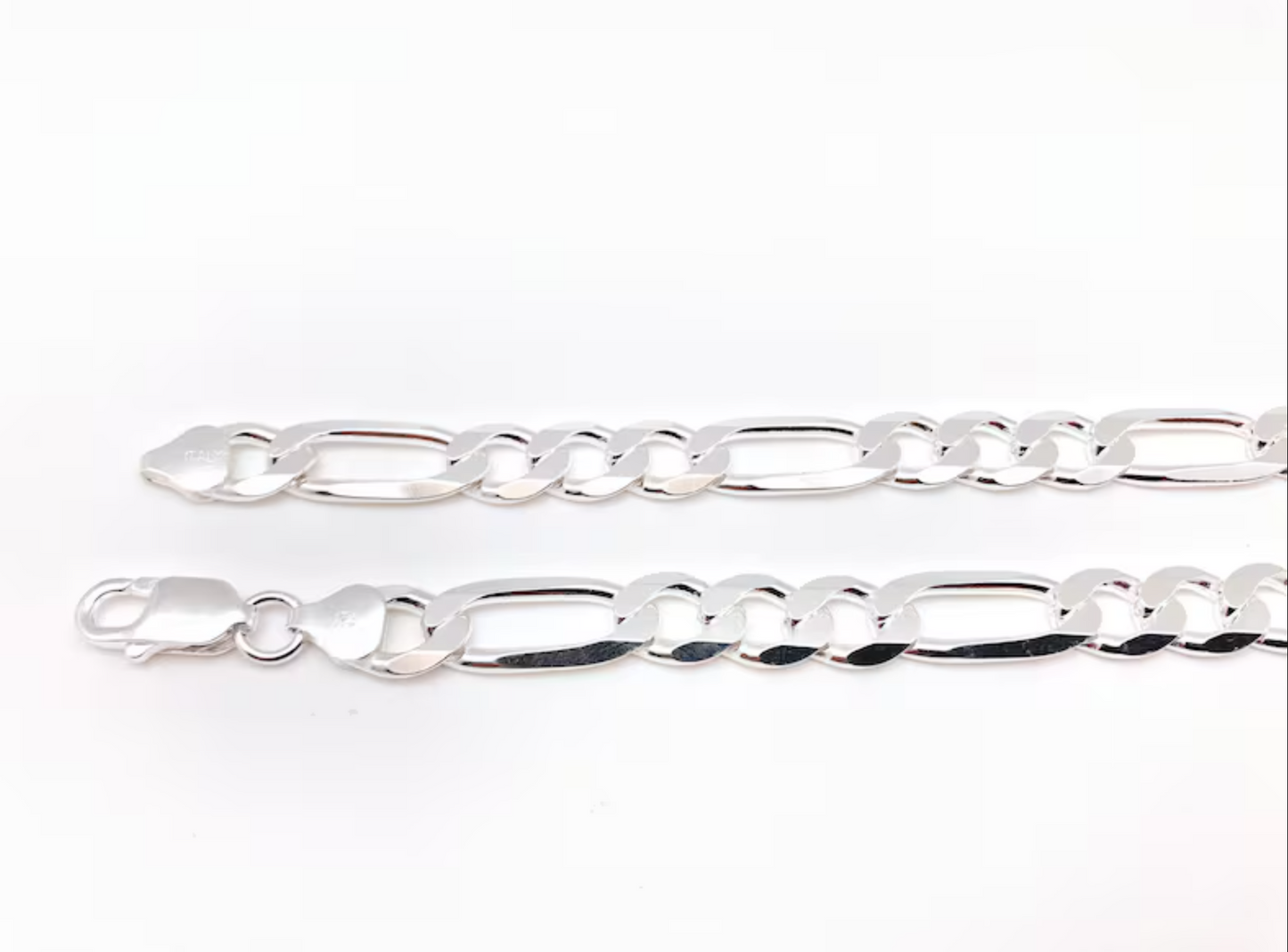Figaro Link Chain Men 925 Silver