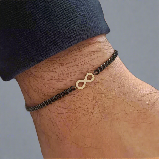 18k Gold Infinity Bracelet for Men – Perfect Gift for Him or Boyfriend