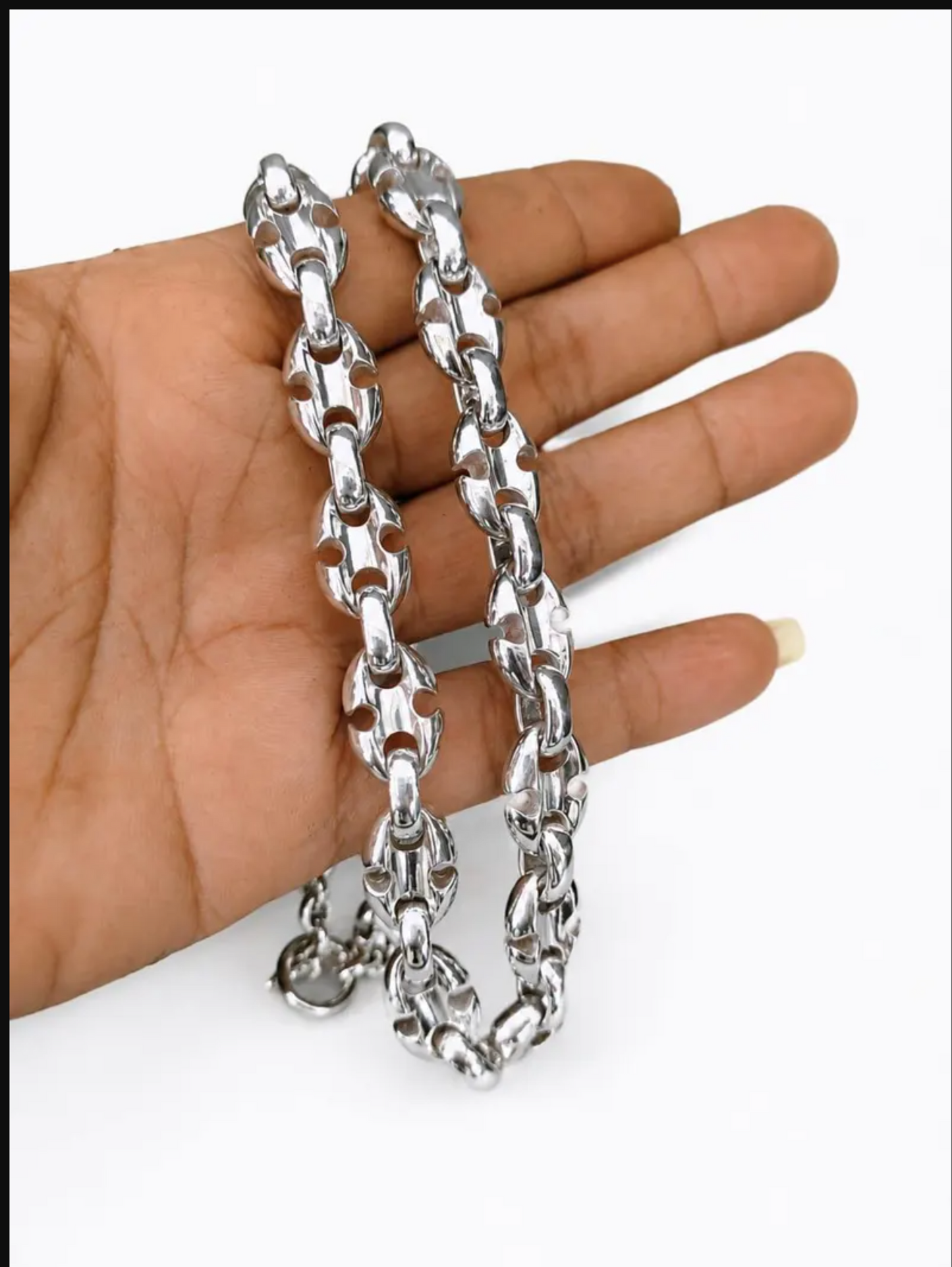 Heavy 925 Sterling Silver Anchor Chain Men's