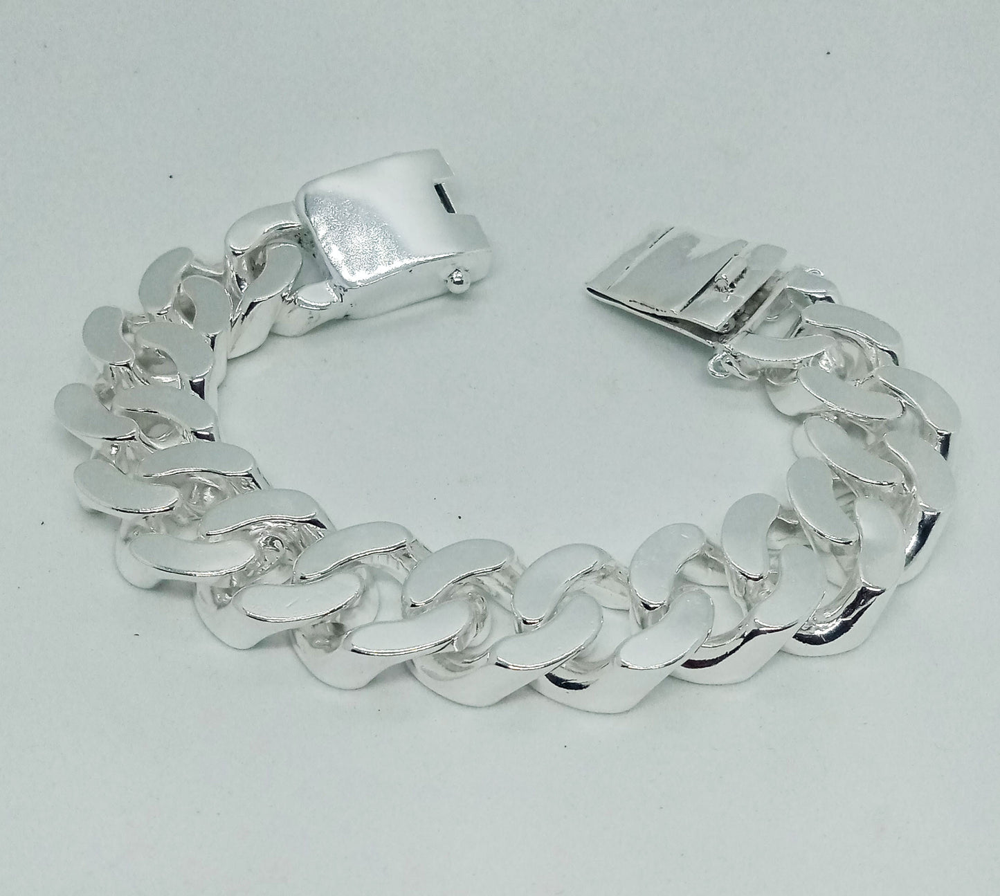 9" Mens Real Solid Sterling Silver 925 Heavy Biker Miami Cuban Curb Chain Link