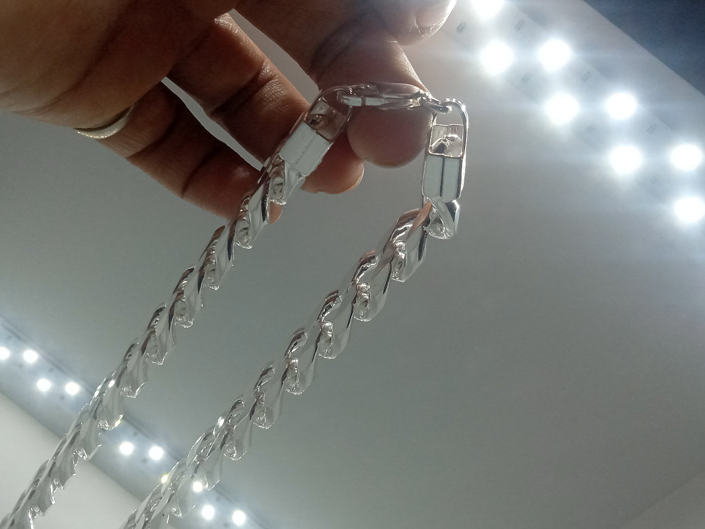 C8292 925 sterling silver Curb link Chain