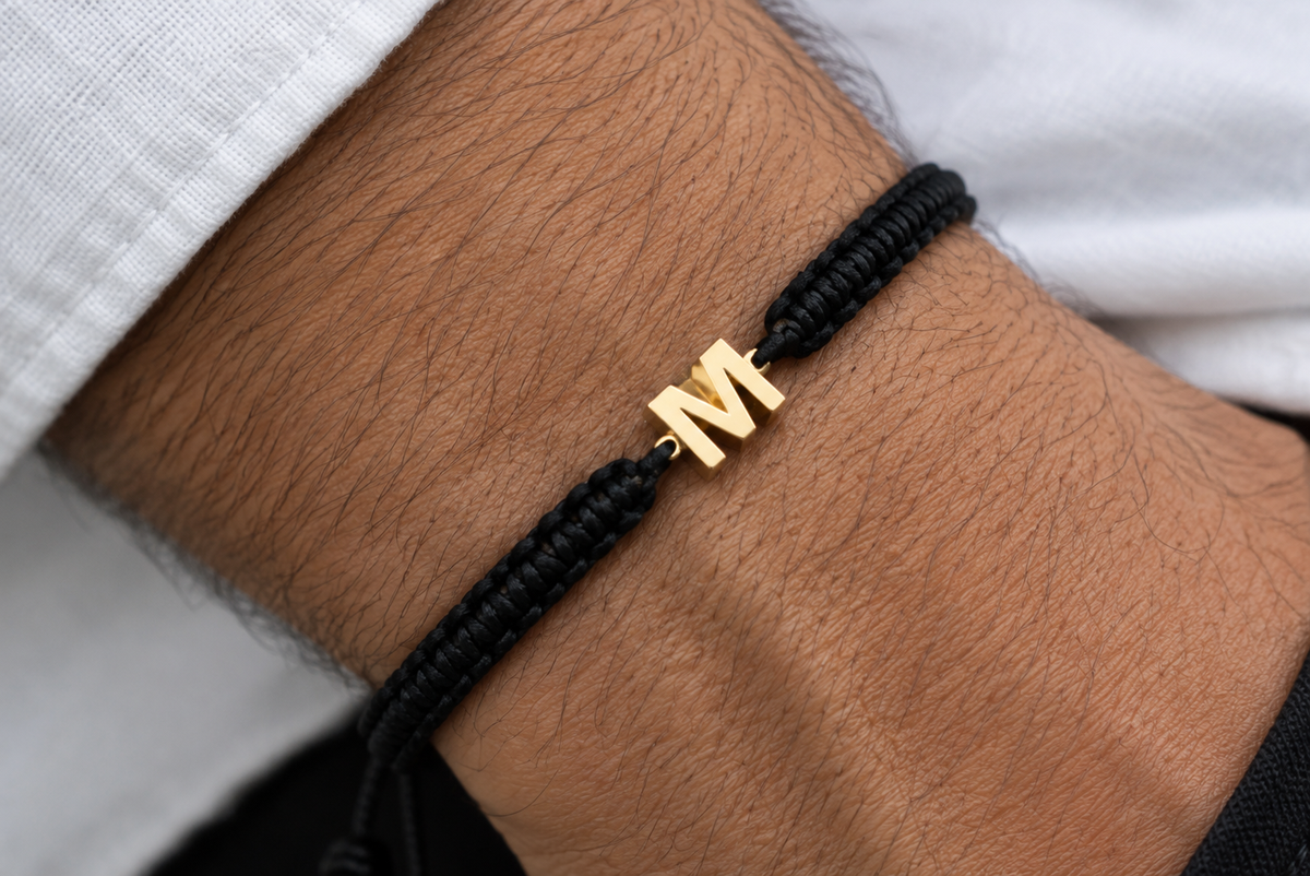 Real 18k Gold Initial Custom Bracelet