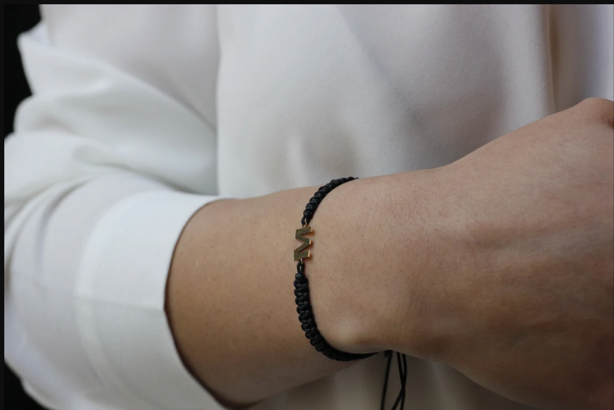 Real 18k Gold Initial Custom Bracelet