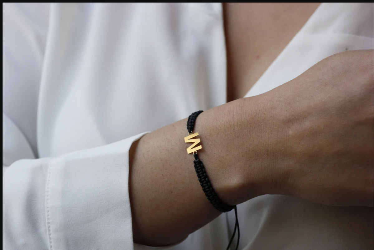 Real 18k Gold Initial Custom Bracelet