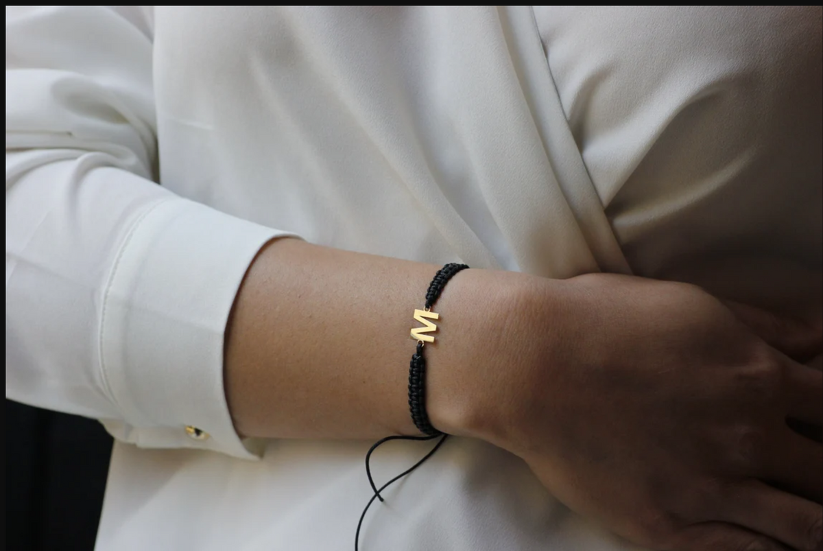 Real 18k Gold Initial Custom Bracelet
