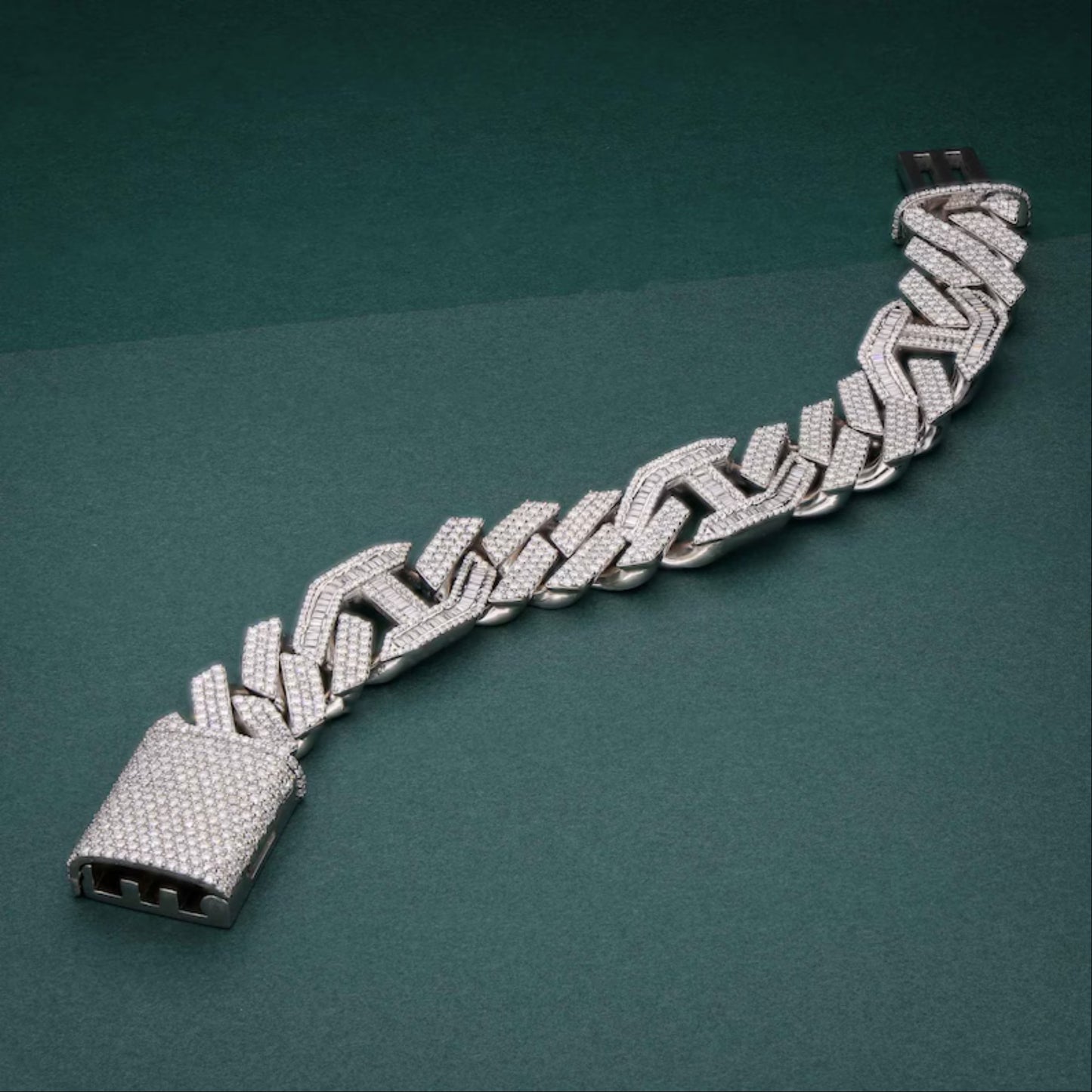 14mm Miami Cuban Link Bracelet- Ice Out Hip Hop Bracelet