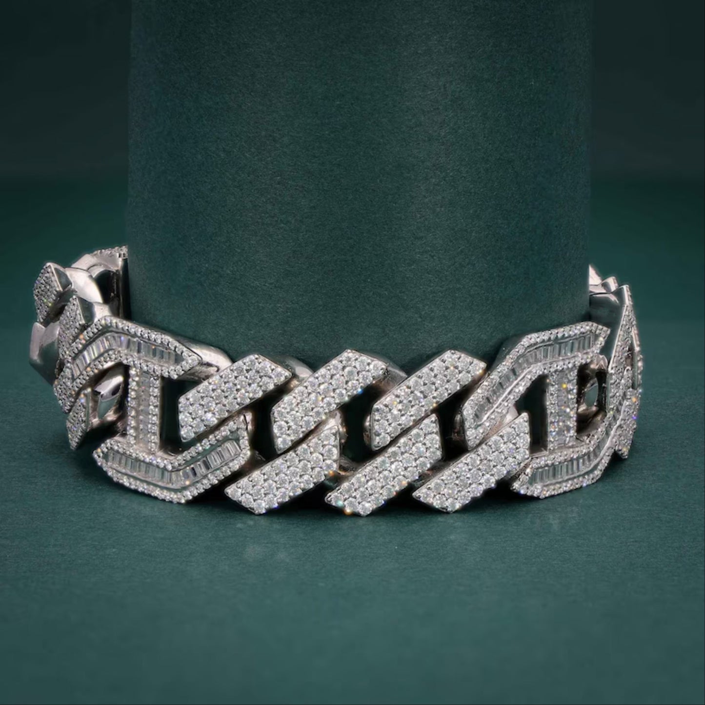 14mm Miami Cuban Link Bracelet- Ice Out Hip Hop Bracelet