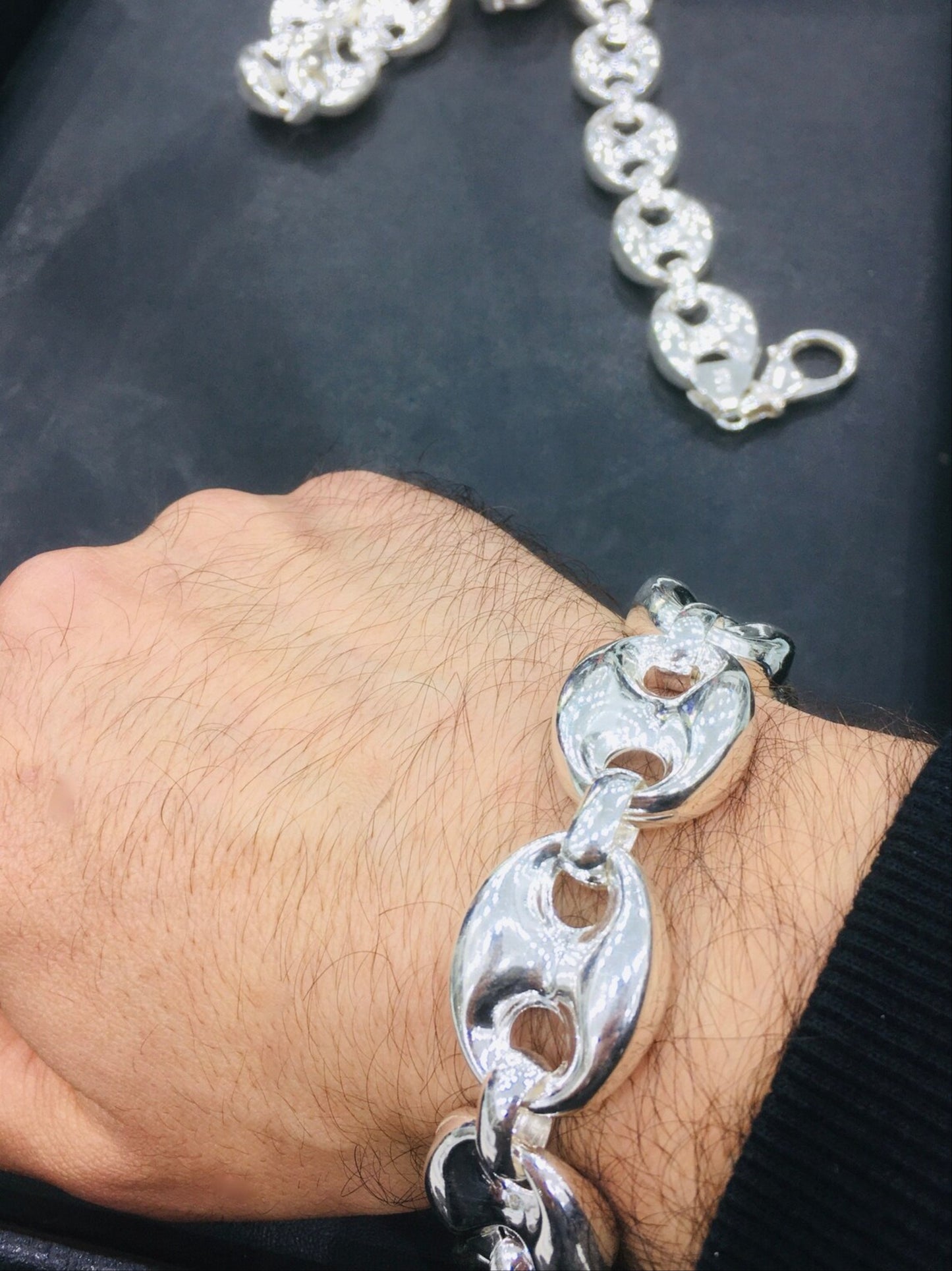 JUMBO Mariner Gliederkette 925 Sterling Unikat Armband