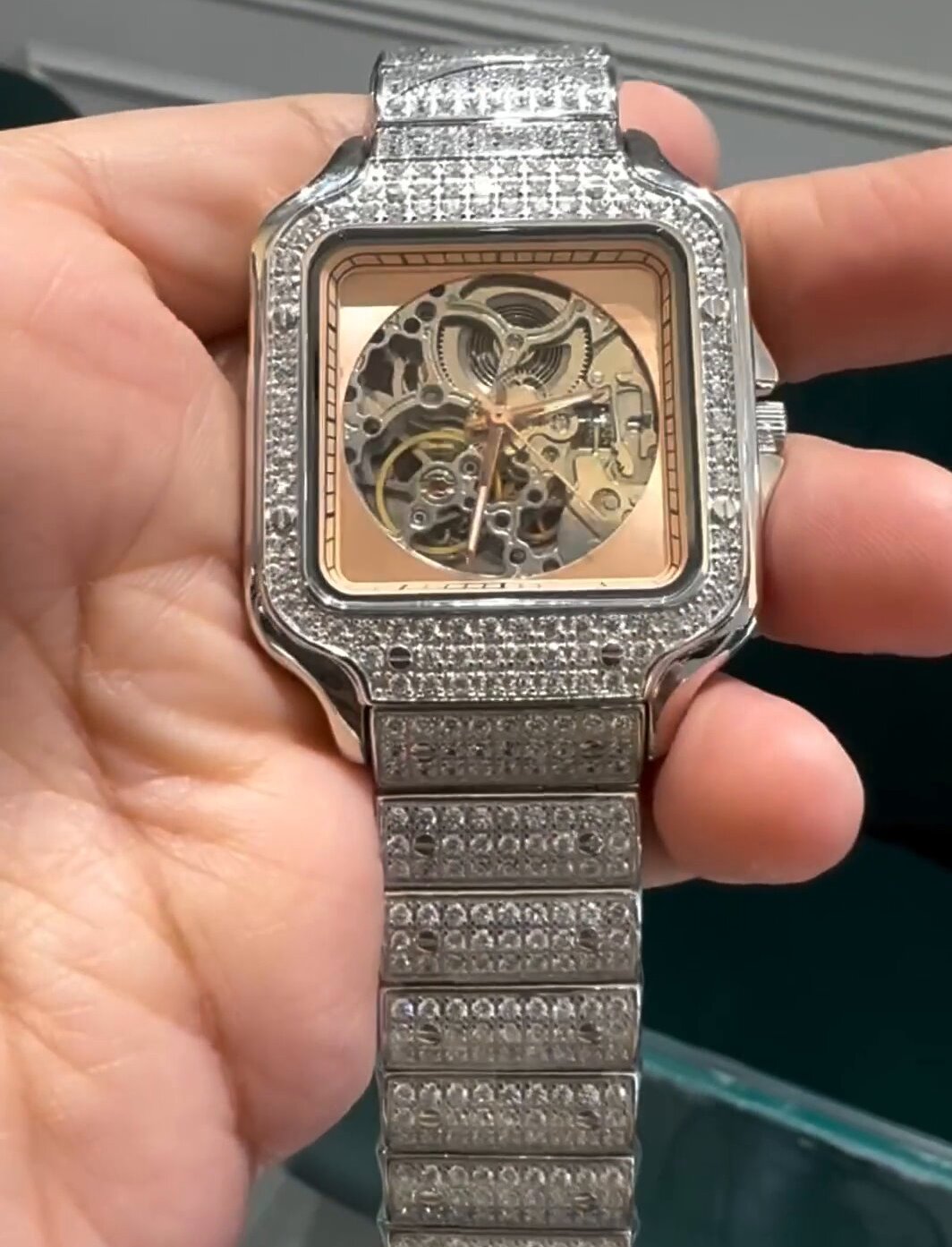 Luxury Iced out Diamond Watch Size 8