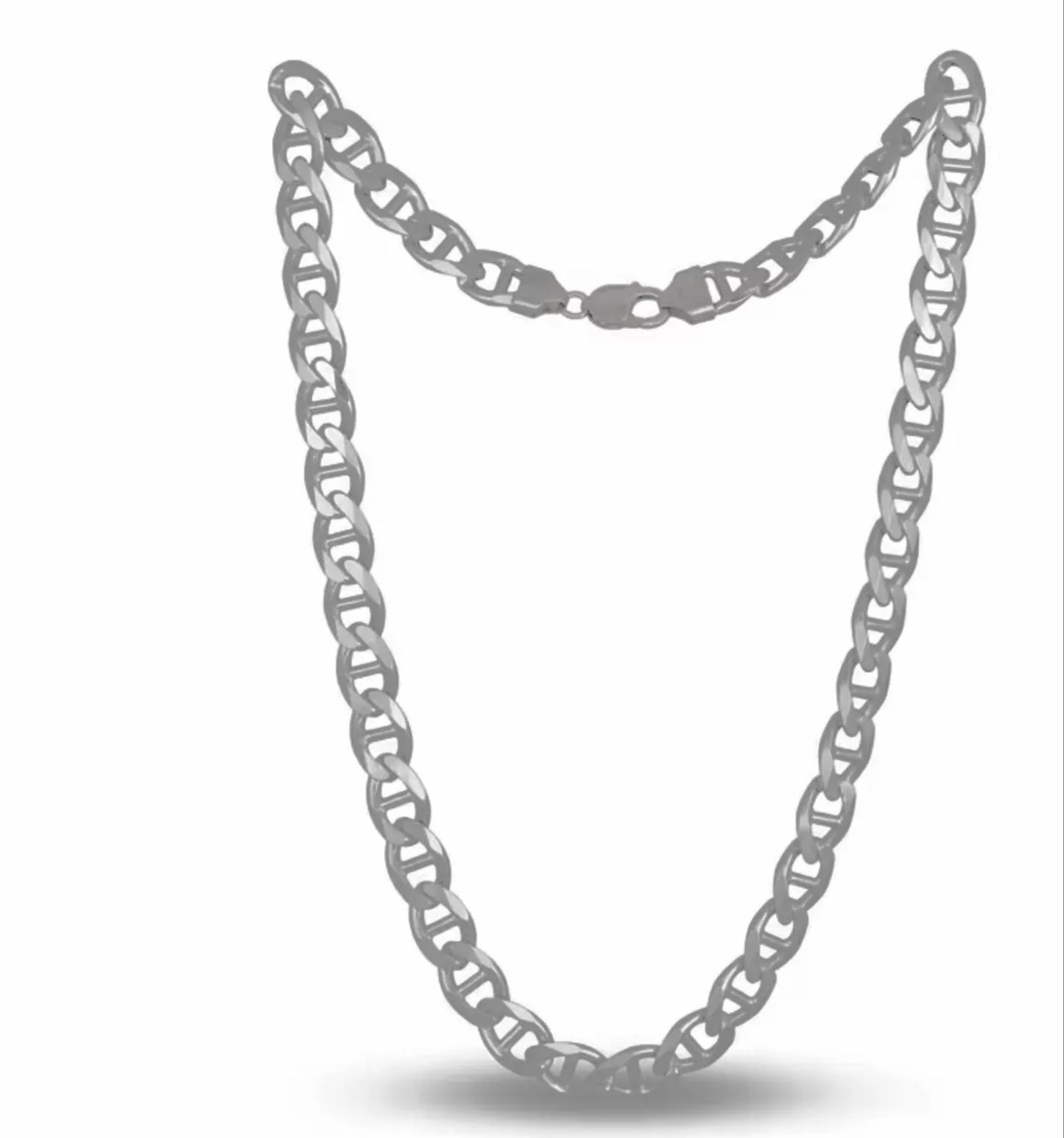 Mariner Link Chain Necklace Heavy 925 Solid Sterling Silver Italy Vintage Men’s 22"