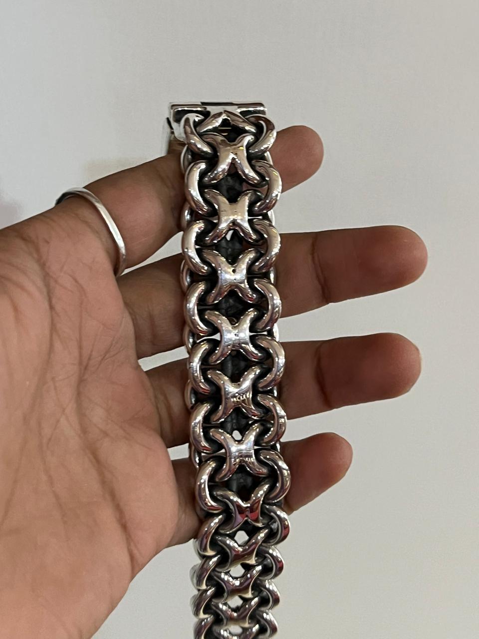 Massive men's silver bracelet Inspired Kharkov Bismarck 925S