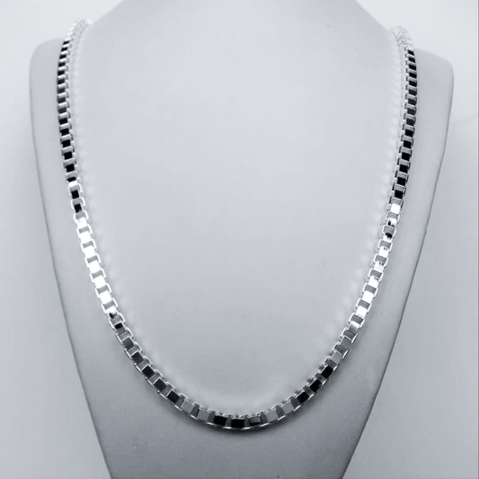 Men's chain Silver 3mm curb chain necklace for men