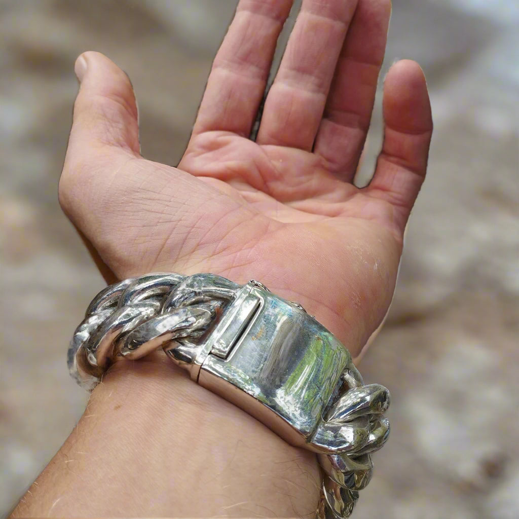 "Very Big Miami Cuban Link Bracelet | Heavy 925 Silver & Gold Options – Men's Bold Statement Jewelry"
