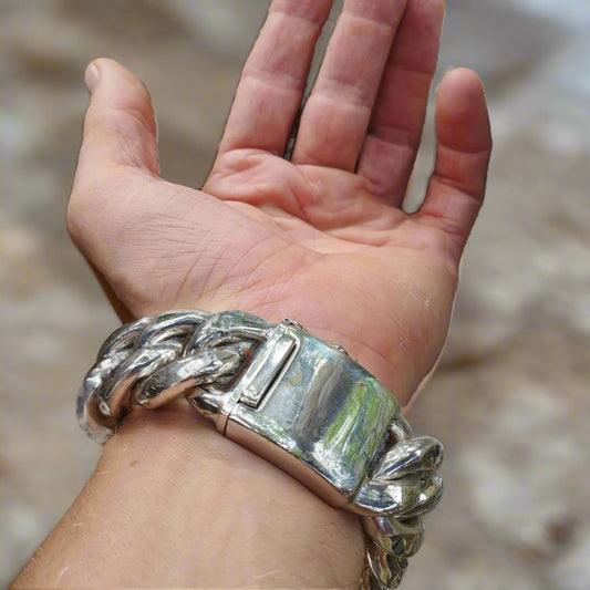 "Very Big Miami Cuban Link Bracelet | Heavy 925 Silver & Gold Options – Men's Bold Statement Jewelry"
