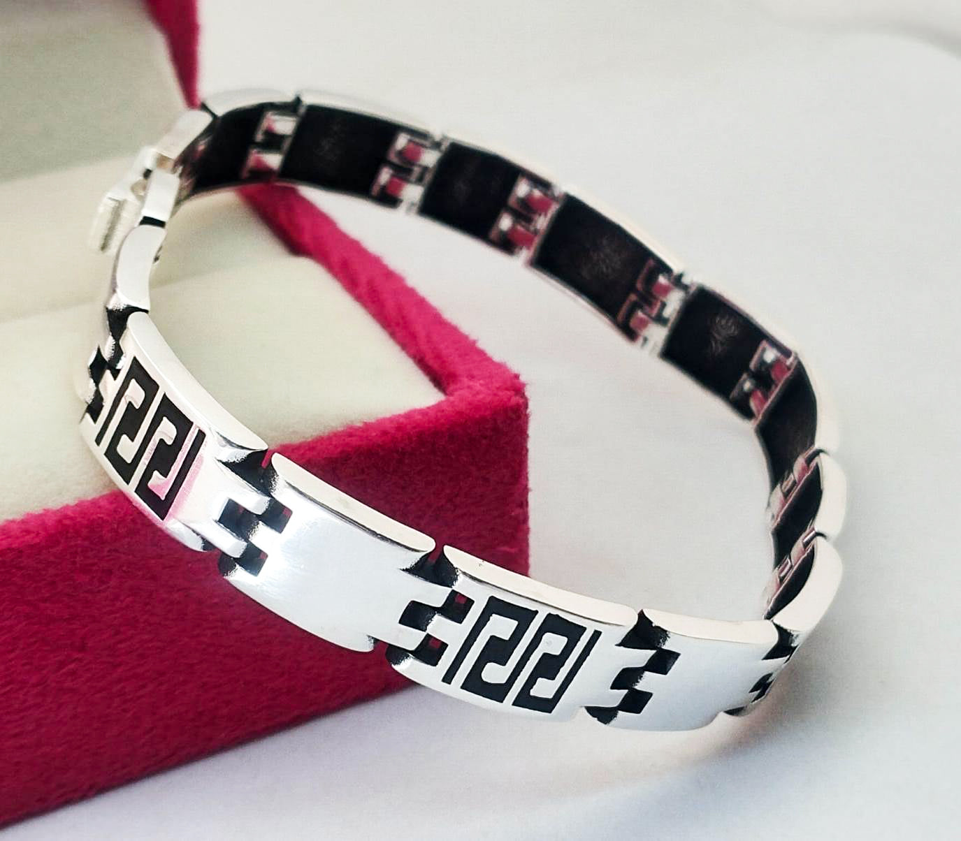 Herrenarmband, 925er Sterling Silber Herrenarmband, Herren OHR Armband, Silber Herrenarmband, Herren Armreif Silber, Geschenk für Männer