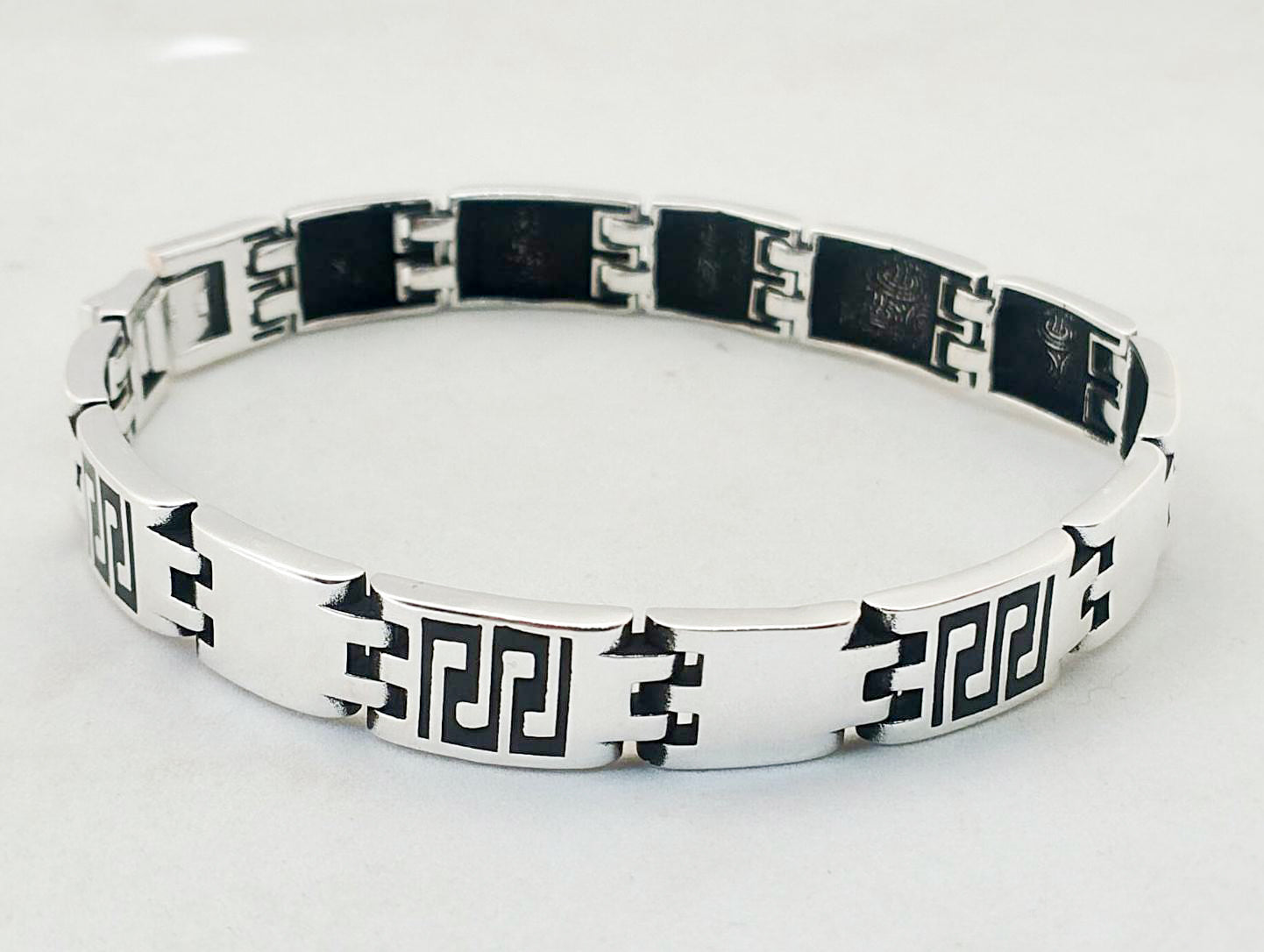 Herrenarmband, 925er Sterling Silber Herrenarmband, Herren OHR Armband, Silber Herrenarmband, Herren Armreif Silber, Geschenk für Männer