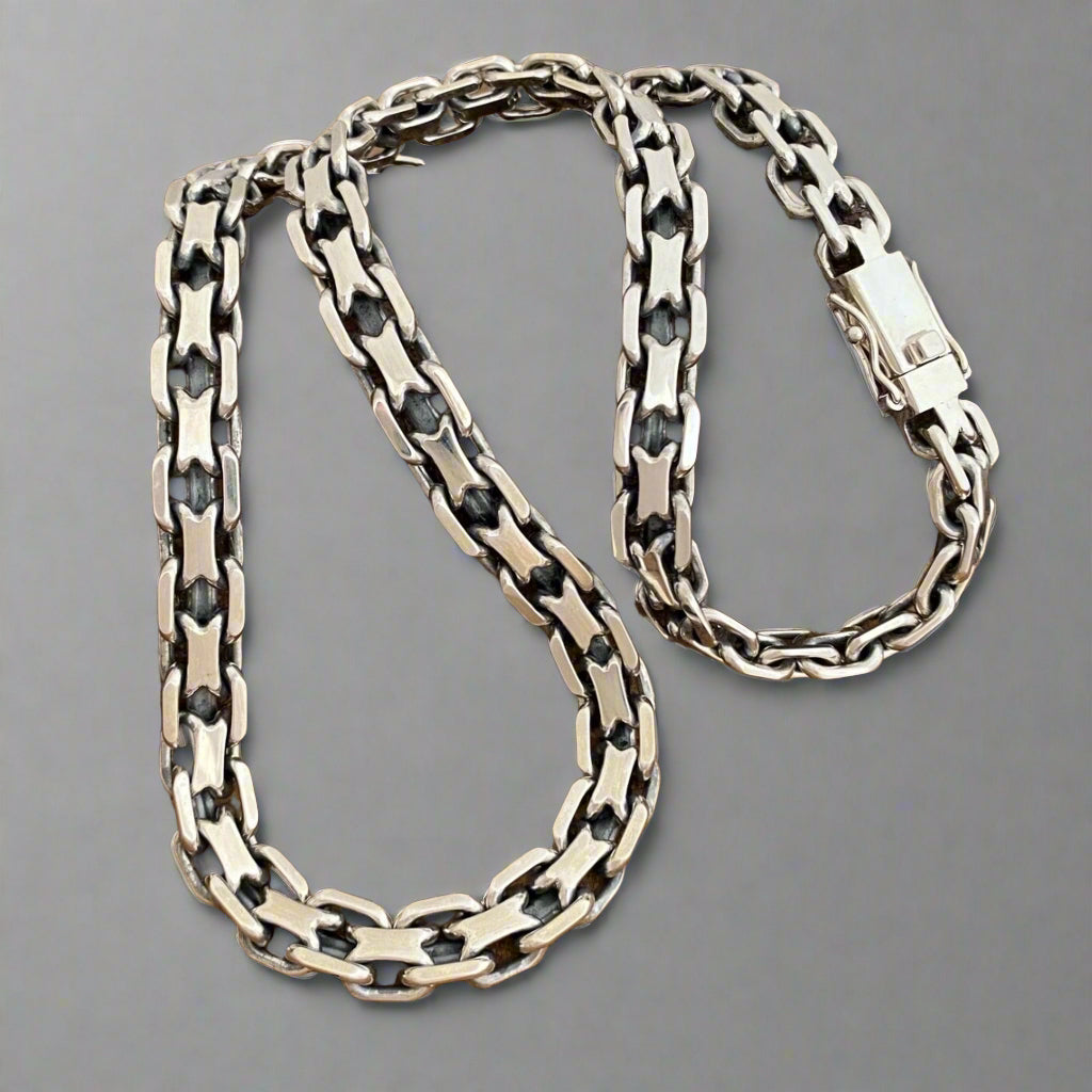 Men's MASSIVE 16.5mm Real Solid 925 Sterling Silver Diamond Cut HEAVY Chains 

