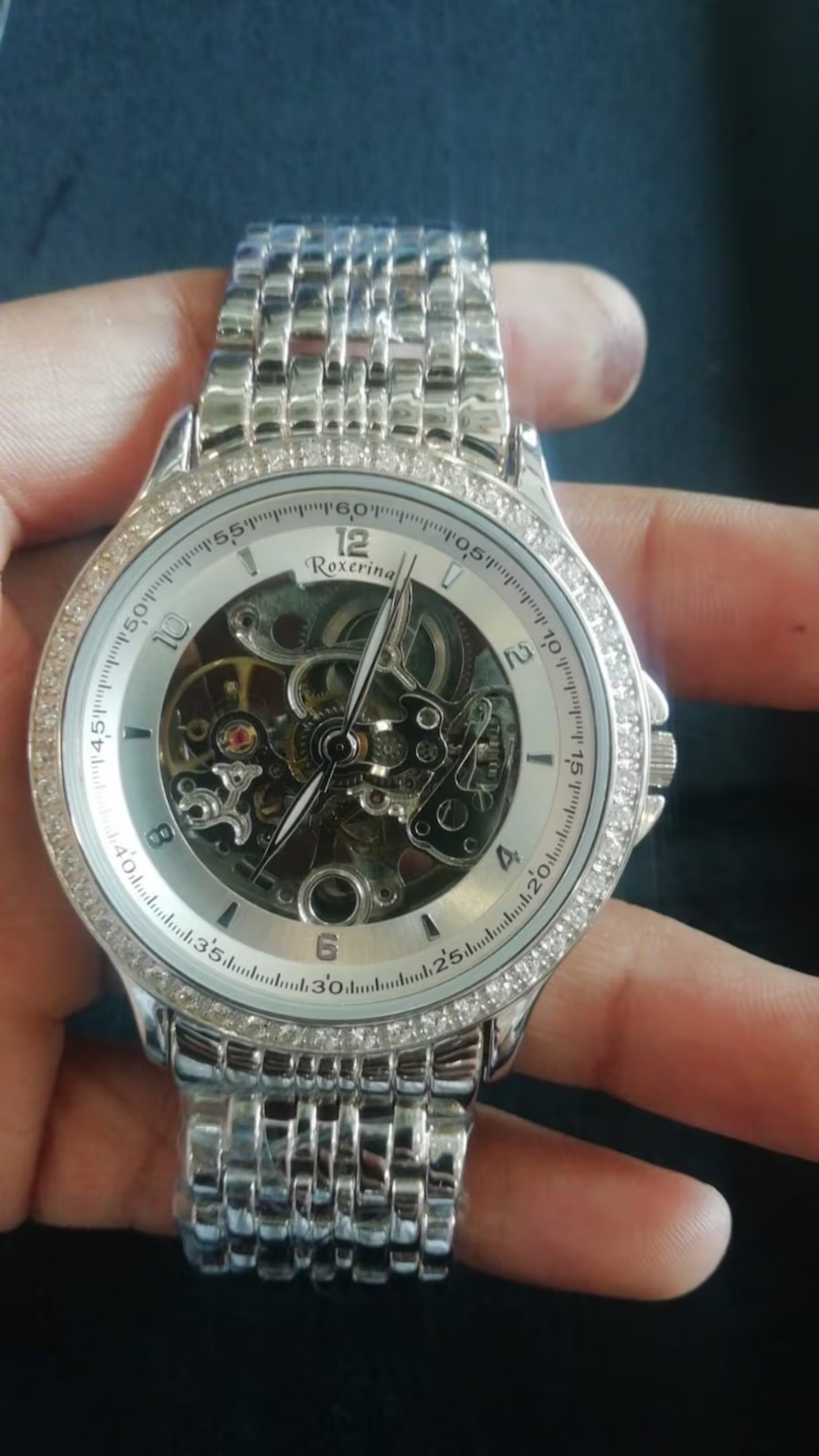 C073X Men's Watch 925 Sterling Silver Wrist Watch with Genève Watch 8.5 Graduate