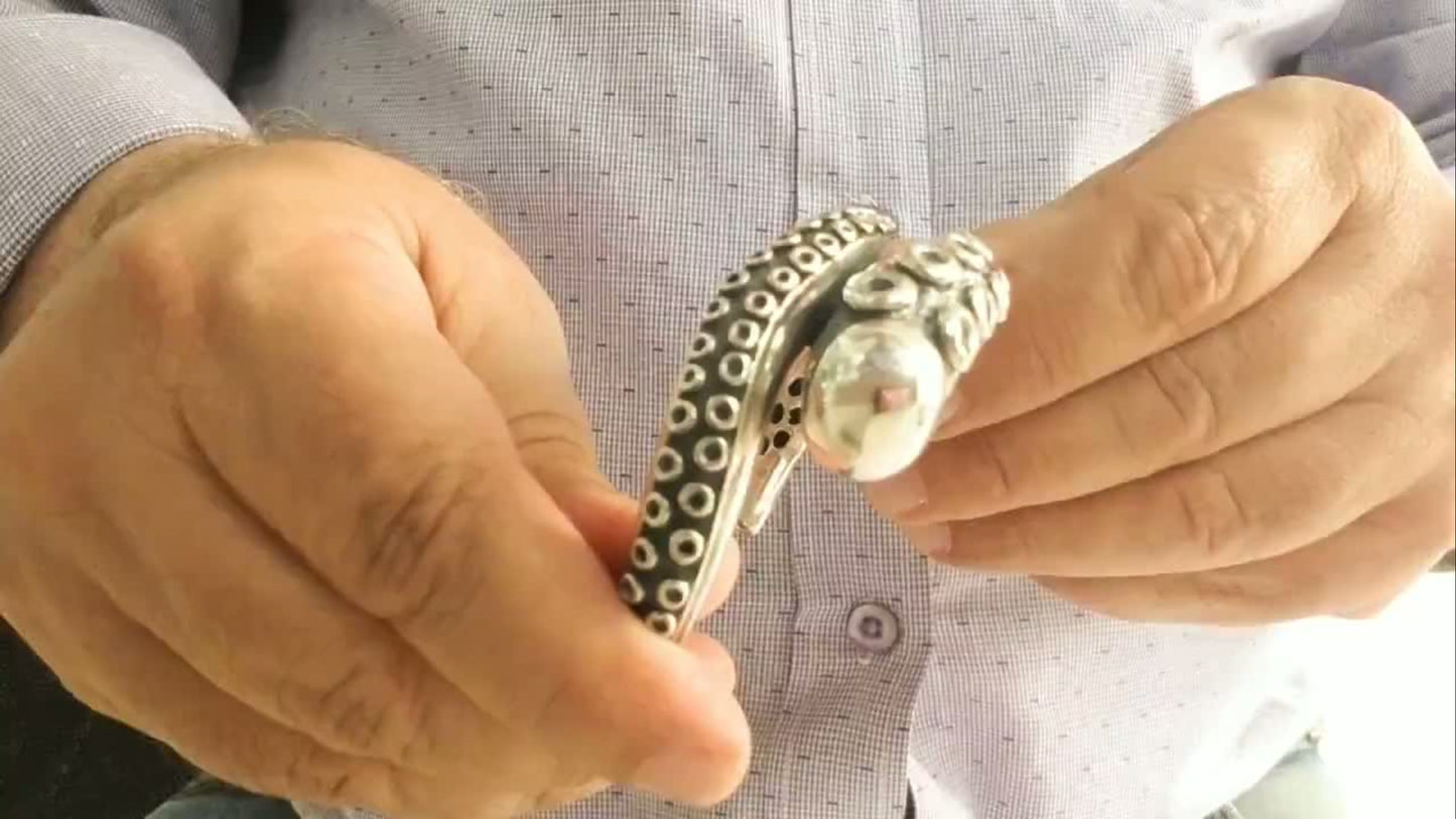 Oktopus Manschettenarmband 925 Silber
