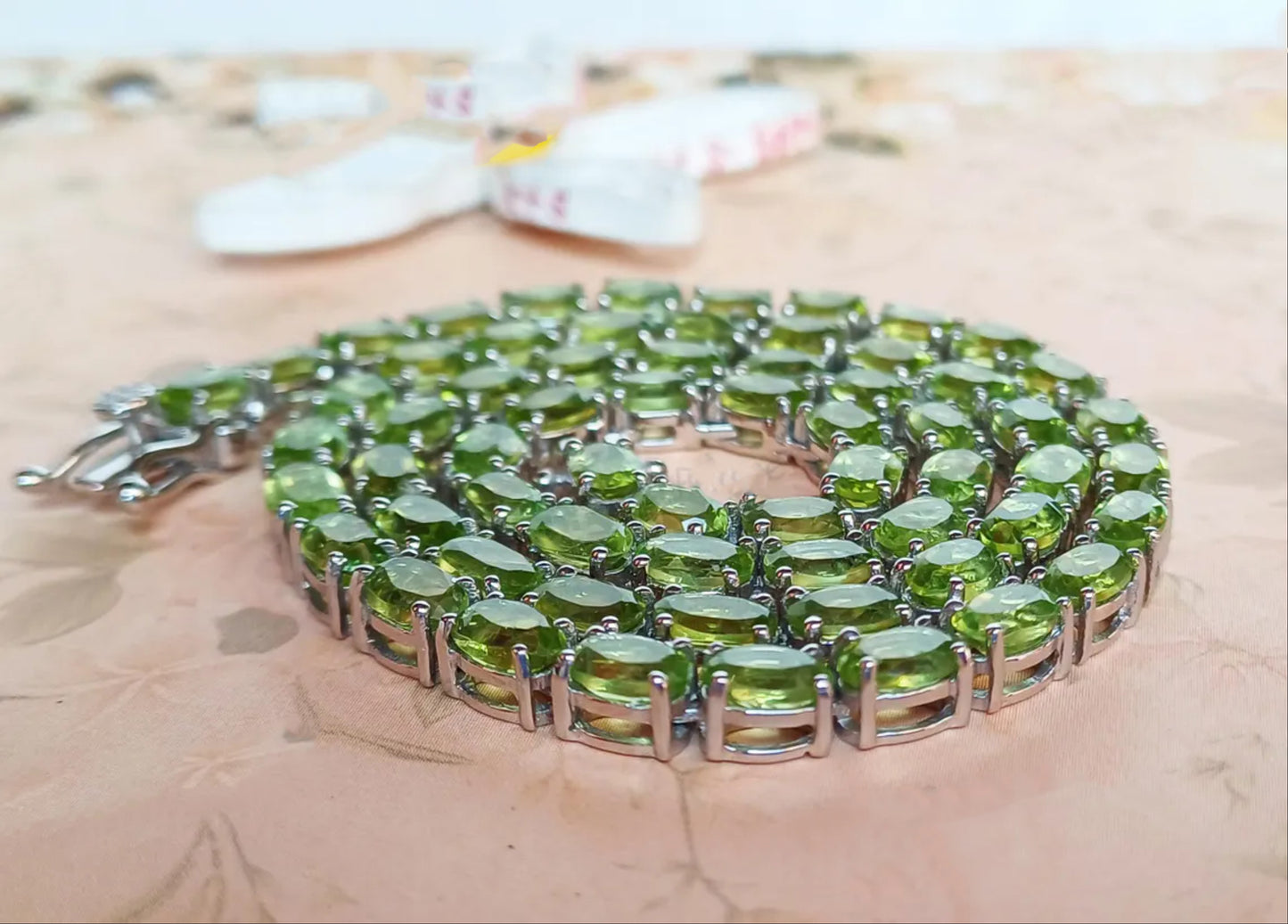 Peridot Tennis Necklace