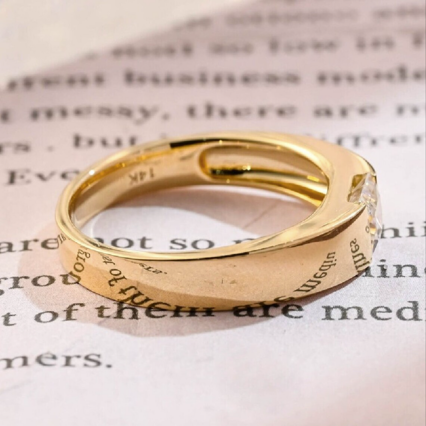 Men Real 2 carat Diamond 14k Gold Ring