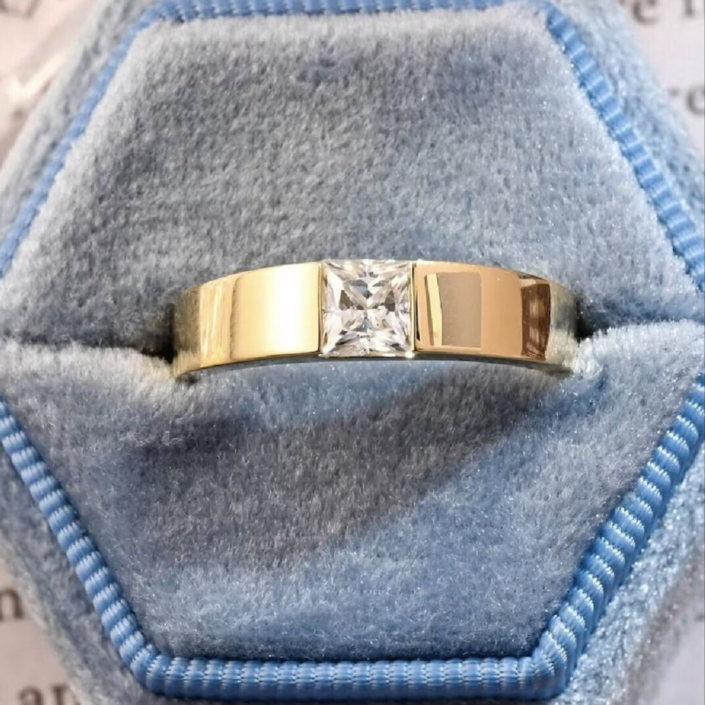 Men Real 2 carat Diamond 14k Gold Ring