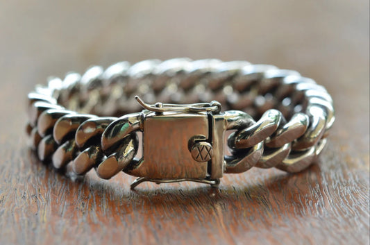 Real 925 Sterling Silver Cuban Link Bracelet for Men – Heavyweight, 8.5 Inch