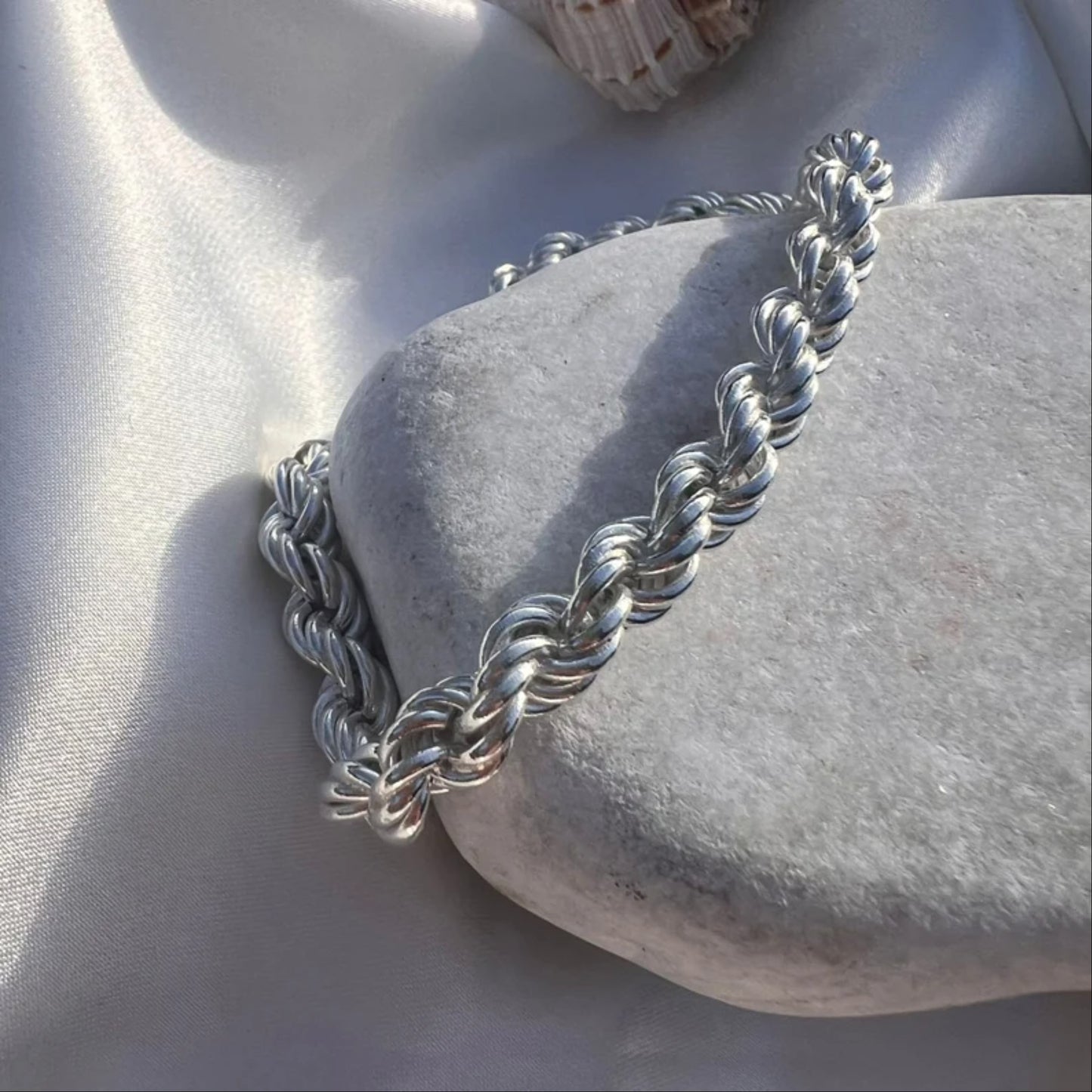 925 Silver Rope Bracelet Men